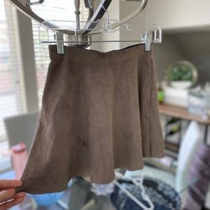 Suede Mini Skirt